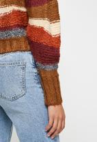 Koton - Striped patterned sweater - brown 