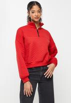 Koton - Zipper long sleeve sweatshirt - red