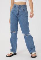 Cotton On - Petite straight jean - offshore rip blue