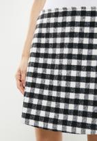 Me&B - Check mini skirt - black & white