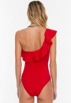 Trendyol - Ruffle detailed swimsuit - red