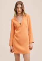 MANGO - Dress almond - light pastel orange