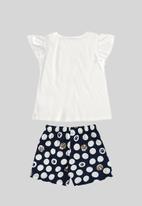 Bee Loop - Blouse and short-skirt - black & white