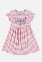 Quimby - Elastane jersey dress - pink stripes