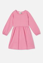 Cotton On - Payton long sleeve dress - pink gerbera