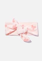 Cotton On - The tie headband - crystal pink/crosses
