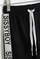 SISSY BOY - Sweatpants with lurex drawstring - black