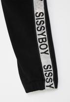 SISSY BOY - Sweatpants with lurex drawstring - black
