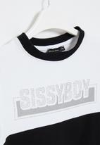 SISSY BOY - Crew neck logo sweater - black & white