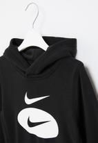 Nike - Nike swoosh logo hoodie - black