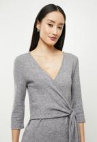 Koton - Long sleeve mini dress - grey