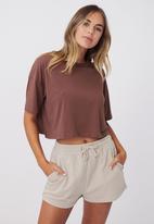 Cotton On - Relaxed active Recycled T-shirt - toasted hazelnut