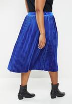 Me&B - Plus velvet maxi skirt - blue
