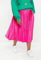 Me&B - Plus velvet maxi skirt - pink