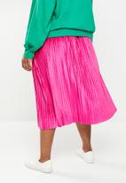 Me&B - Plus velvet maxi skirt - pink