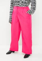 Me&B - Plus flare high waist trousers - pink