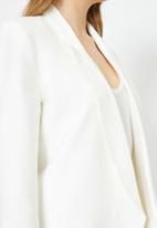 Koton - Classic neck button detailed jacket - ecru