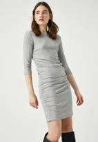 Koton - Long sleeve mini dress - grey