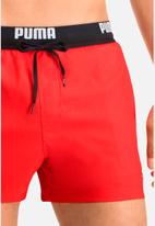 PUMA - Puma swim men logo short length swim shorts - red