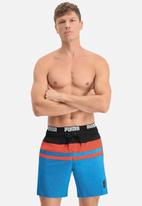 PUMA - Puma swim men heritage stripe mid shorts - blue 