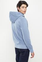 Replay - Replay washed printed hoodie - light blue