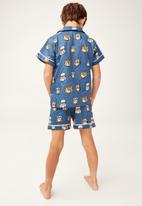 Cotton On - Pete short sleeve pyjama set licensed - lcn has petty blue transformers