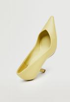 MANGO - Tati leather court heel - bright yellow