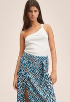 MANGO - Skirt cubana - medium blue