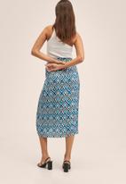 MANGO - Skirt cubana - medium blue