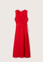 MANGO - Dress silve - red