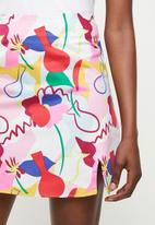 Glamorous - Glamorous care abstract rainbow print skirt - multi 