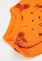 MINOTI - Long sleeve babygrow - orange 