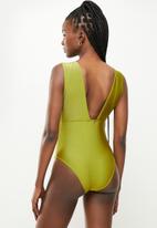 Trendyol - Print detail swimsuit - green
