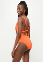 Trendyol - Print detail swimsuit - orange 