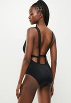 Trendyol - Print detail swimsuit - black