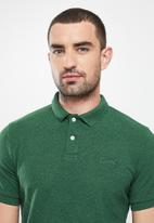 Superdry. - Classic pique polo - heritage pine green