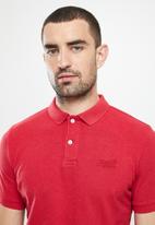 Superdry. - Classic short sleeve polo - hike red marle