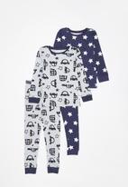 MINOTI - 2 pack star & car pyjama set - multi