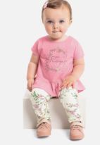 Quimby - Jersey blouse and legging - pink
