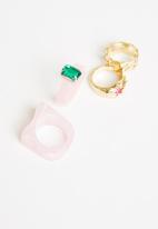 Superbalist - Ring pack - pink & gold