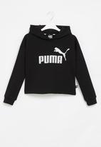 PUMA - Ess+ logo cropped hoodie tr g - puma black