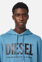 Diesel  - S-girk-hood-ecologo sweatshirt - blue