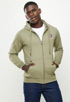 Ben Sherman - Target emb zip thru hoodie - olive