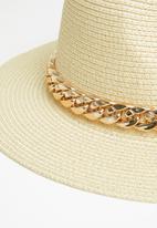 edit - Chain trim sun hat - neutral