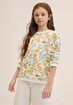 MANGO - Sweatshirt flower - white
