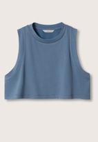 MANGO - T-shirt square - blue