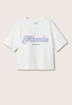 MANGO - T-shirt mnature - white