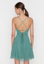 Trendyol - Open back dress - mint