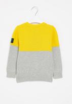 GUESS - Kids long sleeve sweater - yellow & grey