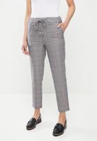 Koton - Medium rise tie waist pocket detailed trousers - navy